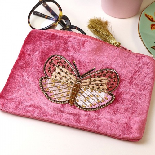Bright Pink Butterfly Purse by Peace of Mind